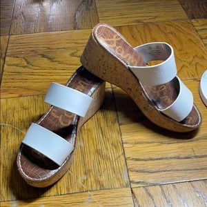 Sam Edelman cork platform sandals